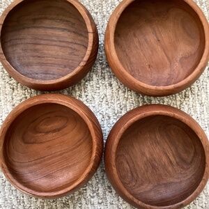 Goodwood Teak Salad Bowls x4